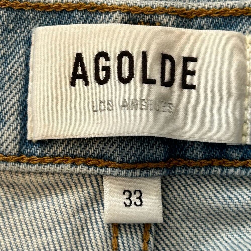 Agolde Riley High Rise Straight Crop Bitter Wash 33 NWT - Picture 4 of 10